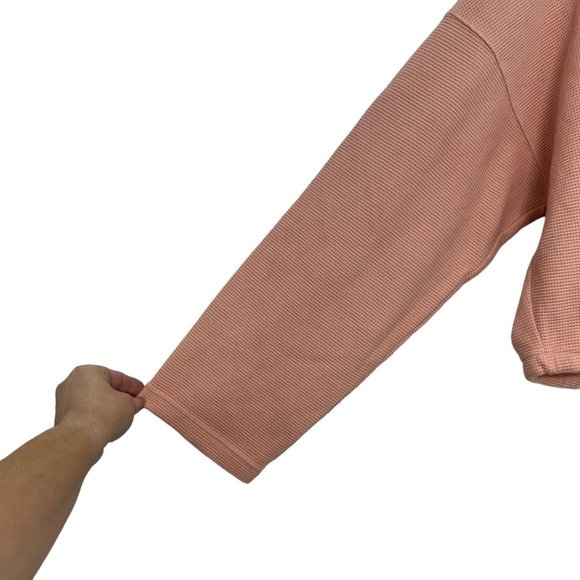 NWT Fabletics Anna Waffle knit tie back crop sweatshirt women's size S - Picture 2 of 8